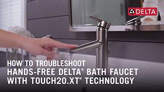 Thumbnail image of How to Troubleshoot a Hands-Free Delta<sup>&reg;</sup> Bathroom Sink Faucet with Touch<sub>2</sub>O.<sub>xt</sub> Technology